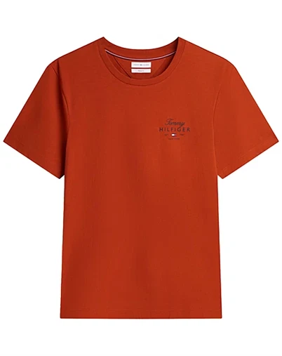 Tommy Hilfiger - Script Stack T-Shirt - Rusty Ochre